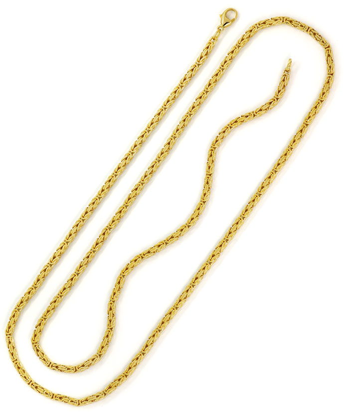 Foto 3 - Königskette in massivem 585er Gelbgold mit 75,4cm Länge, K3019