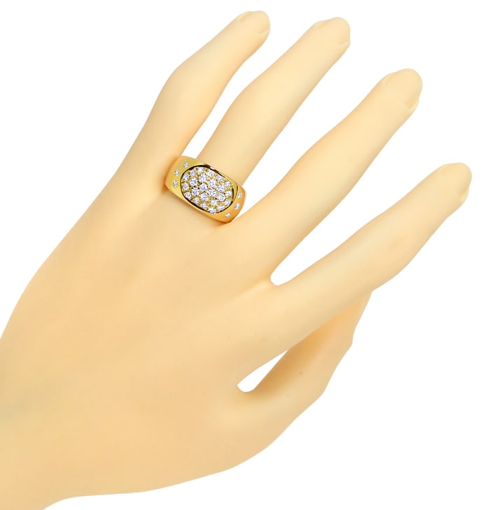 Foto 4 - Diamantbandring sehr schön pavee ausgefasst in Gelbgold, S9980