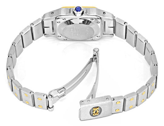 Foto 4 - Santos de Cartier Damen Uhr Automatik Stahl-Gold Topuhr, U1209
