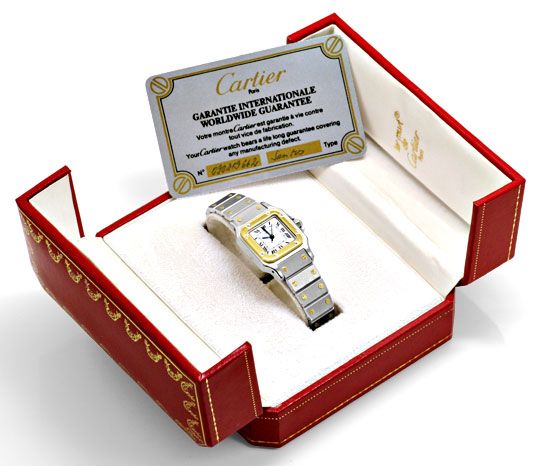 Foto 5 - Santos de Cartier Damen Uhr Automatik Stahl-Gold Topuhr, U1209